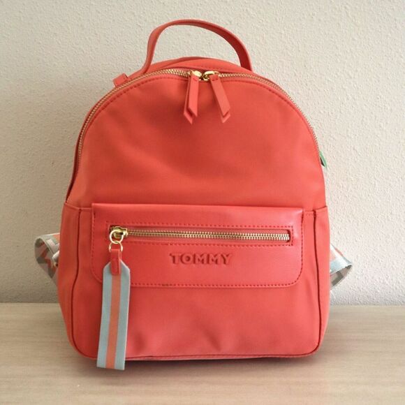 Tommy Hilfiger 69J51581 660 Women's Medium Phonix Pink Emily Nylon Backpack - Picture 2 of 11